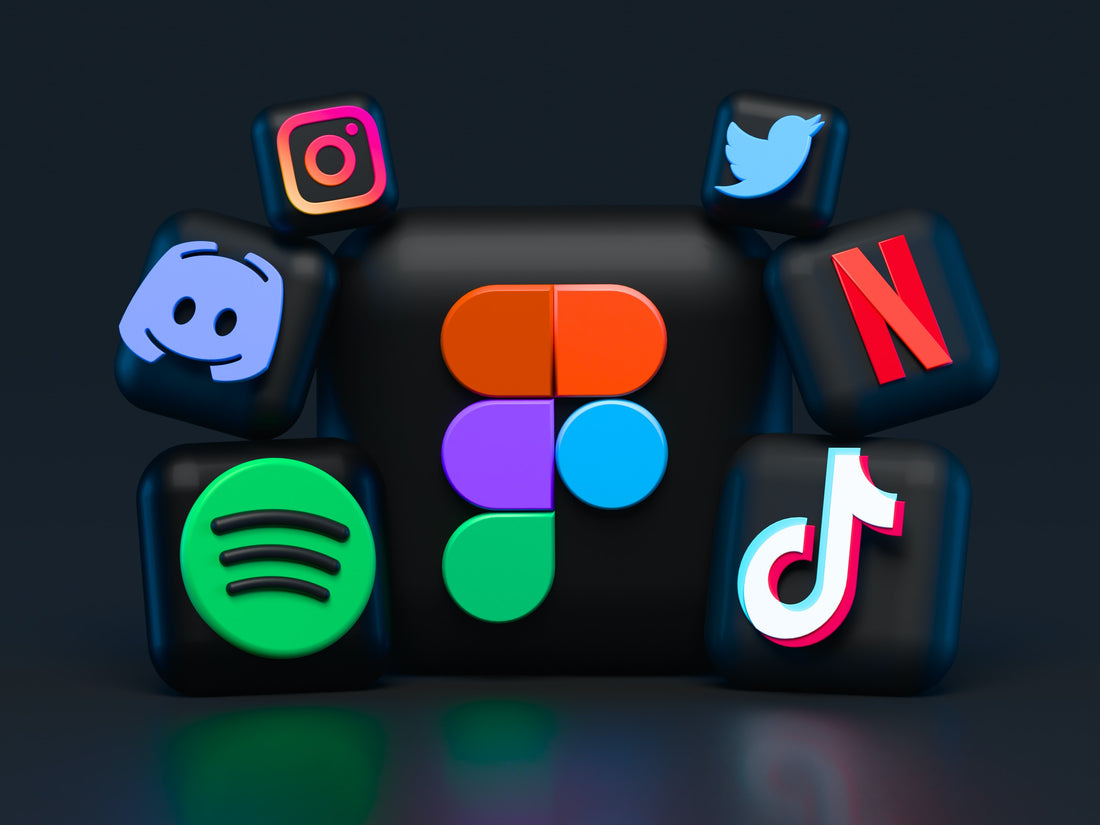 a collage of social media icons