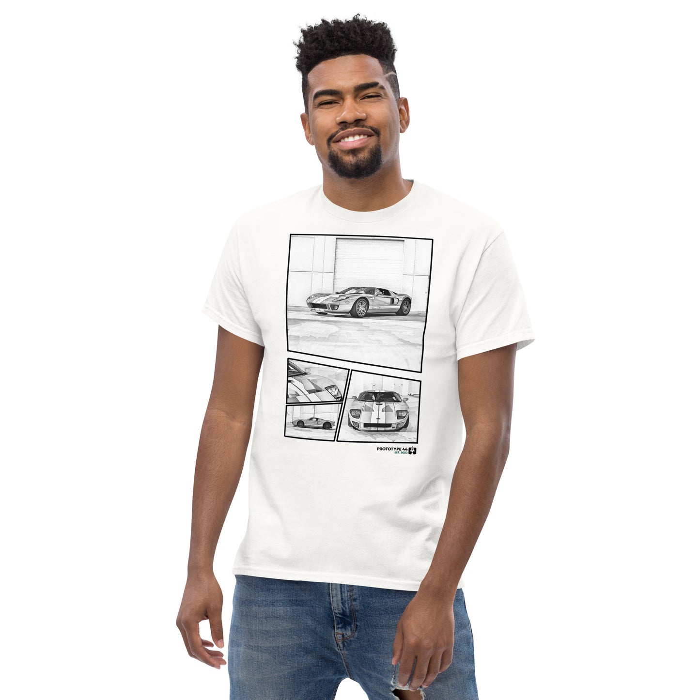 Man wearing Ford GT T-shirt