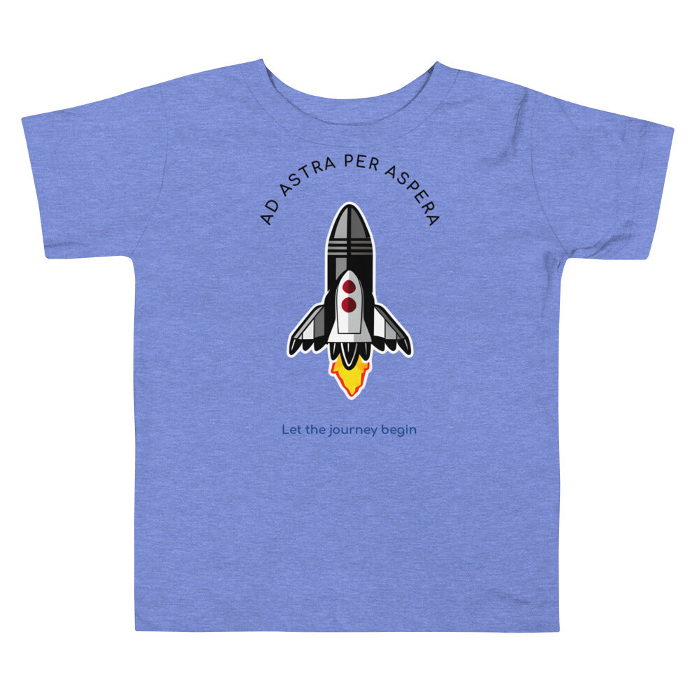 rocket t-shirt in blue background