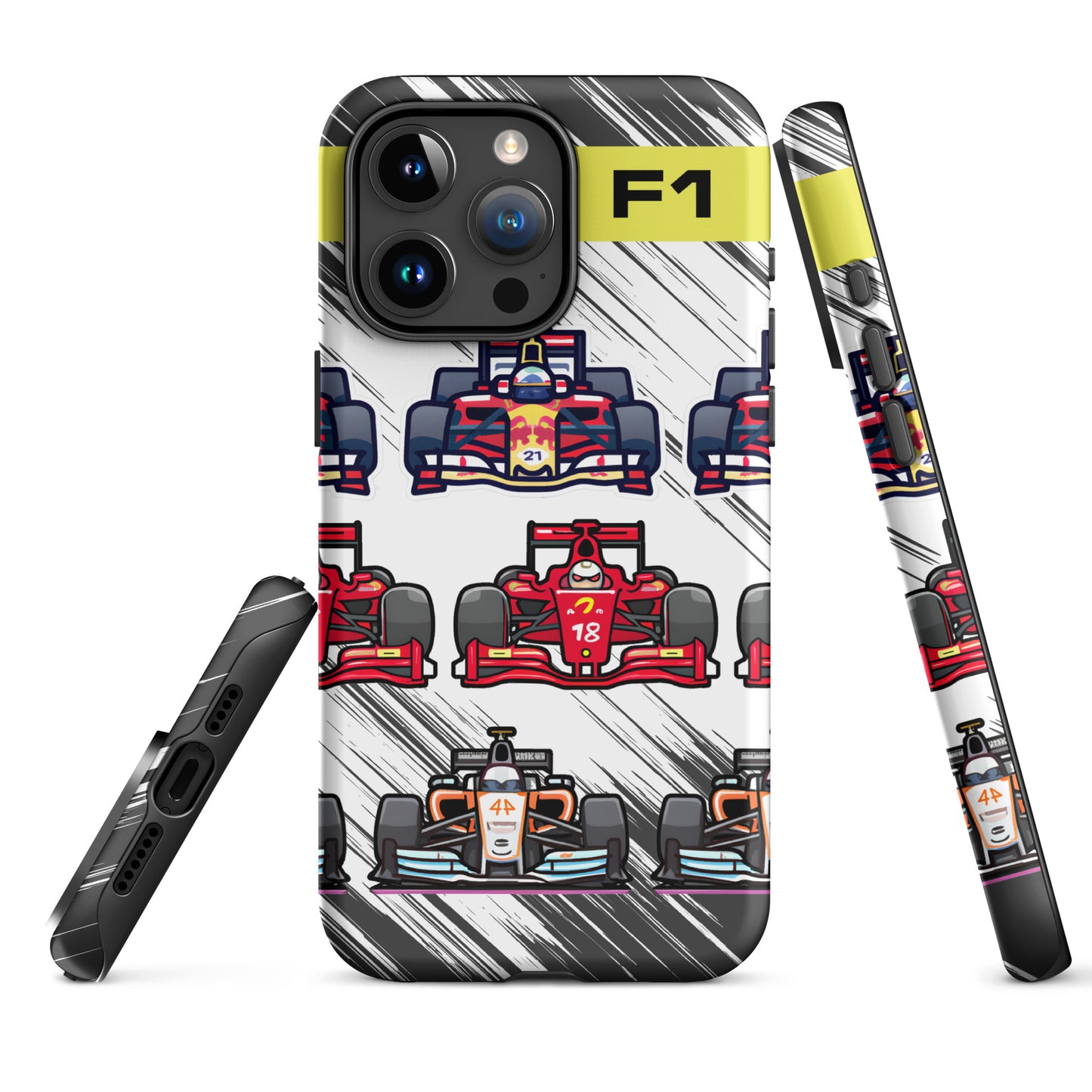 multiple view of the Formula One phone case for iPhone