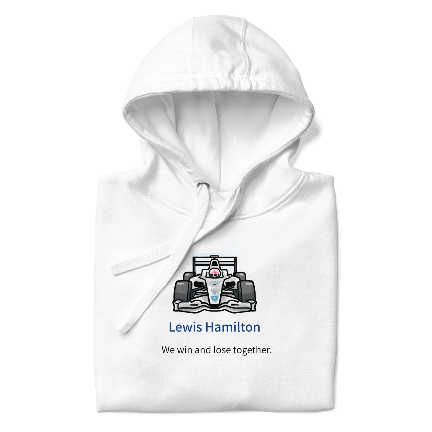 Lewis Hamilton hoodie folder neatly
